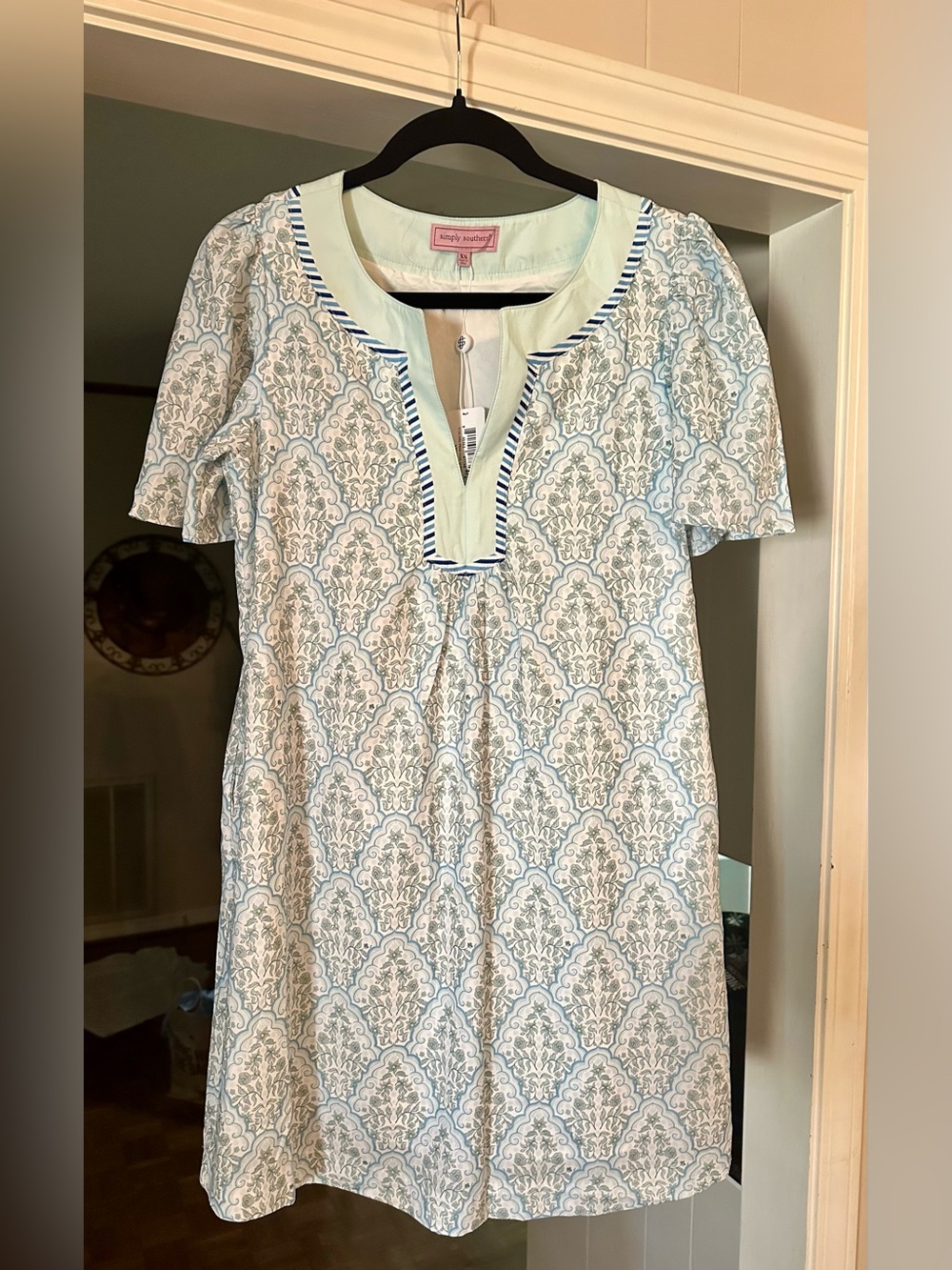 NWT Simply Southern Prim Yoke Scallop Flower Dress XS